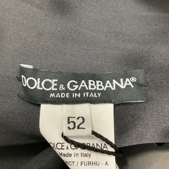 DOLCE & GABBANA BLACK SATIN SLIP COCKTAIL DRESS - Picture 4 of 5